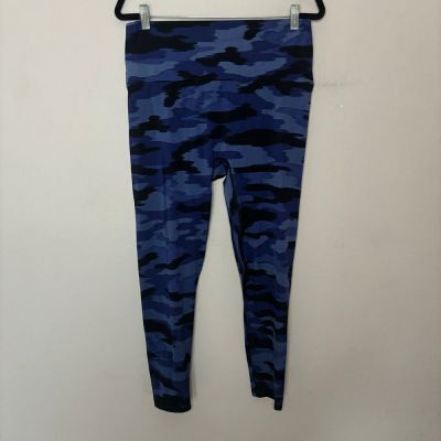 K-Deer Leggings Women's 2XL XXL Blue Camouflage Sneaker Length Athletic Workout